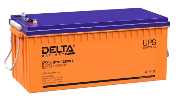 Аккумулятор 12V-200Ah DTM 12200 L (Delta)