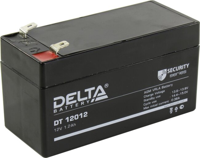 Аккумулятор. 12V-1,2Ah DT 12012 (Delta)