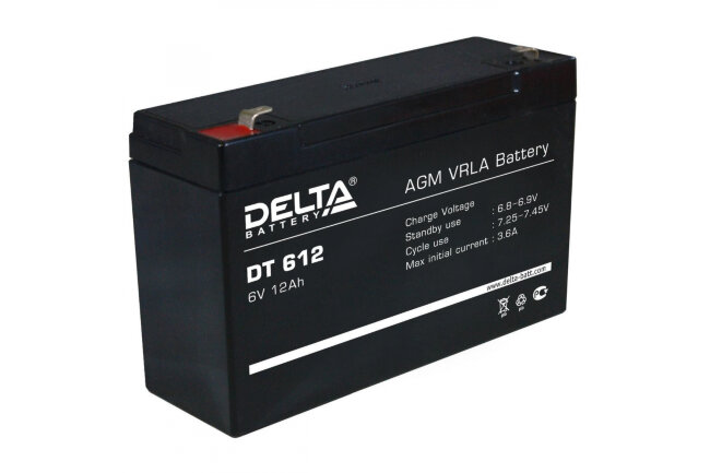 Аккумулятор. 6V-12Ah DT 612 (Delta)