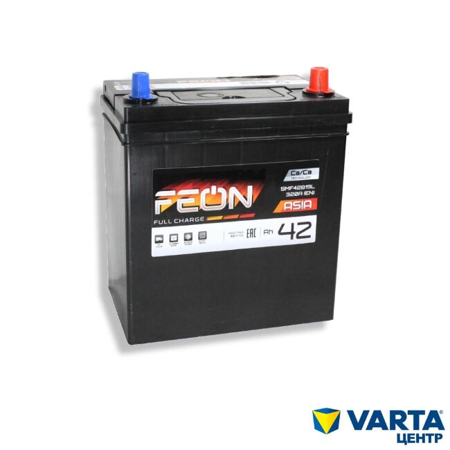 Аккумулятор 6СТ-42.0 45B19L (FEON) asia тонк.кл