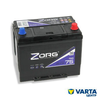 Аккумулятор 6СТ-75.0 070140 26L (Zorg) asia бортик