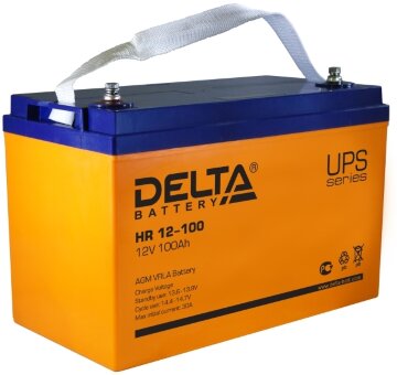 Аккумулятор 12V-100Ah HR 12-100 (Delta)