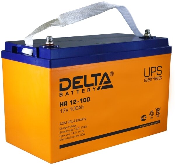 Аккумулятор 12V-100Ah HR 12-100 (Delta)