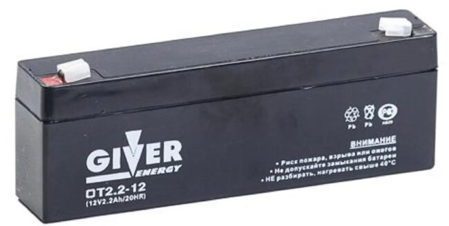 Аккумулятор 12V-2,2Ah Energy OT 2.2-12 (Giver)