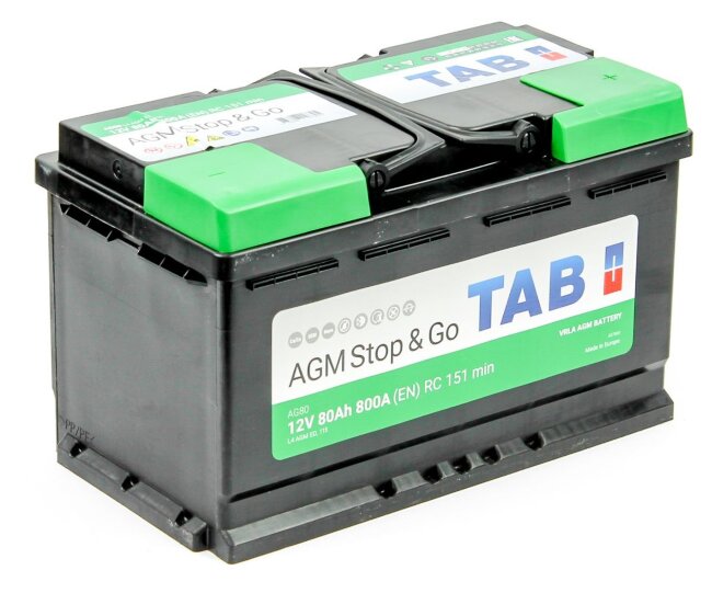Аккумулятор 6СТ-80.0 AGM Stop & Go AG80 (TAB)