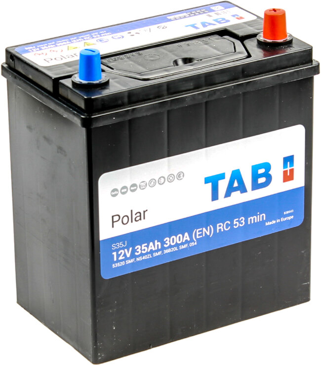 Аккумулятор 6СТ-35.0 Polar S35J (TAB) Asia тонк. кл.