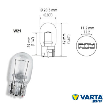 Лампа дополнительного освещения KOITO 12V 21W без цоколя 1881