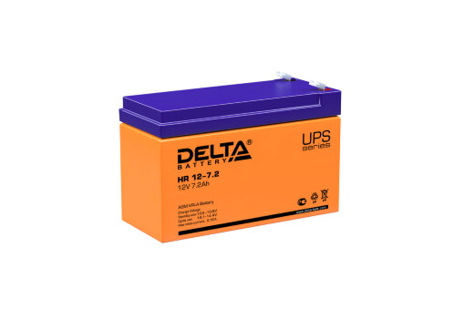 Аккумулятор 12V-7,2Ah HR 12-7.2 (Delta)