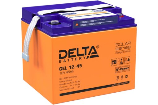 Аккумулятор 12V-45Ah GEL 12-45 (Delta)