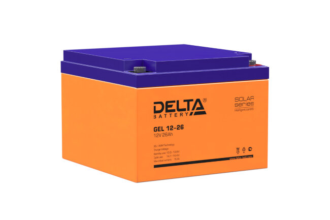 Аккумулятор. 12V-26Ah GEL 12-26 (Delta)
