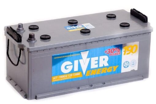 Аккумулятор 6СТ-190 Energy (Giver) росс. конус