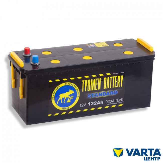 Аккумулятор 6СТ-132 Standard (Tyumen Battery) евро конус