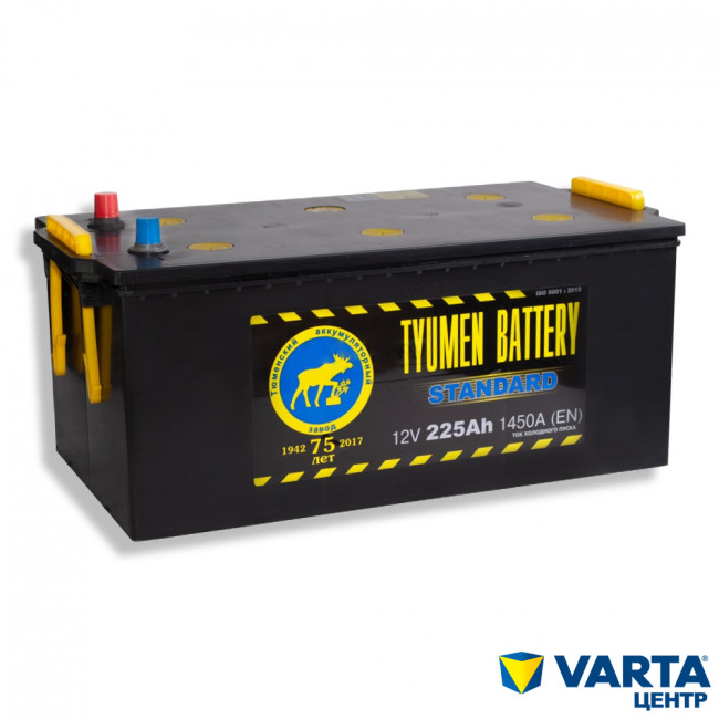 Аккумулятор 6СТ-225 Standard (Tyumen Battery) евро конус