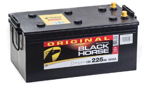 Аккумулятор 6СТ-225 (Black Horse) евро конус