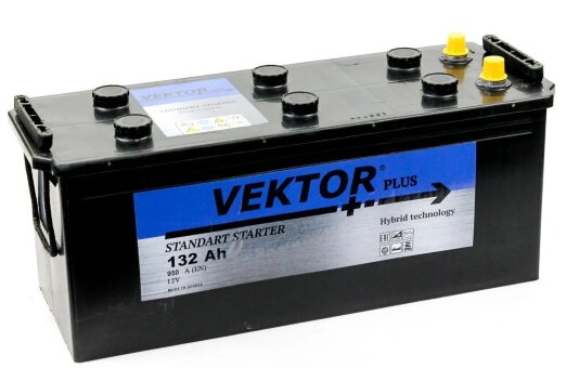 Аккумулятор 6СТ-132 (Vektor Plus) росс. конус
