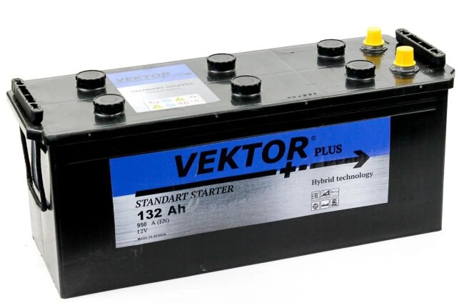 Аккумулятор 6СТ-132 (Vektor Plus) росс. конус