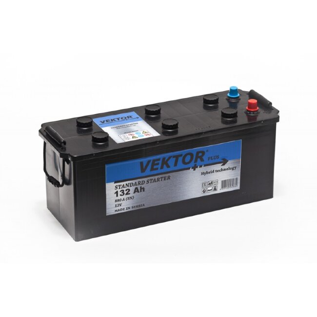 Аккумулятор 6СТ-132 (Vektor Plus) евро конус