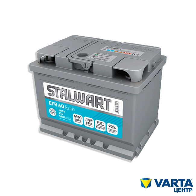 Аккумулятор 6СТ-60.1 (STALWART EFB)