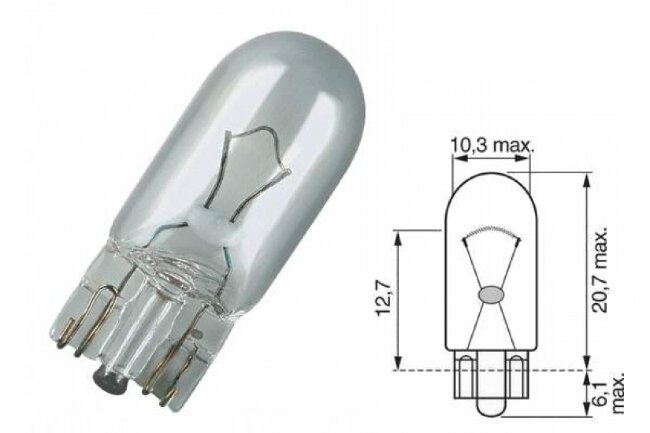 Лампа GANZ W5W 24V (W2.1x9.5d)