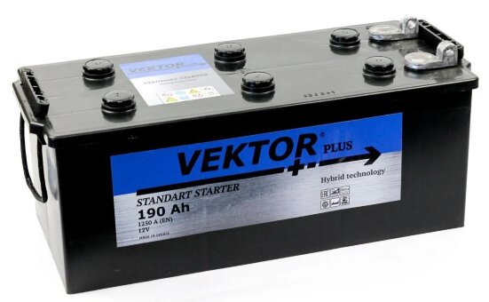 Аккумулятор 6СТ-190 (Vektor Plus) росс. болт