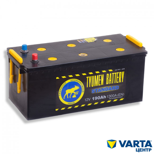 Аккумулятор 6СТ-190 Standard (Tyumen Battery) росс. конус