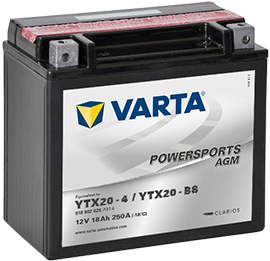 Аккумулятор 6СТ-18.1 Powersports AGM YTX20-4 (Varta)