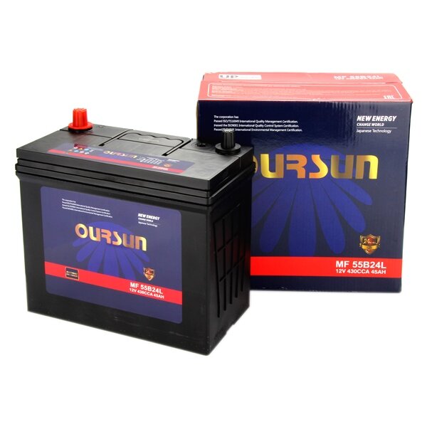 Аккумулятор 6СТ-45.0 55B24L (OURSUN) Asia тонк. кл.