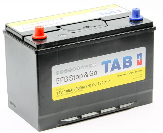 Аккумулятор 6СТ-105.1 EFB Stop & Go SG10JX (TAB) Asia