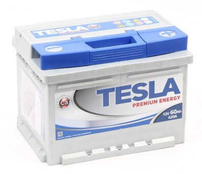 Аккумулятор 6СТ-60.0 (Tesla) низкий