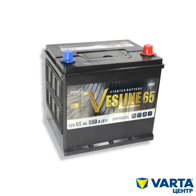 Аккумулятор 6СТ-65.0 75D23L (VESLINE) Asia бортик