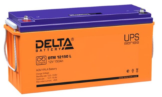 Аккумулятор 12V-150Ah DTM 12150 L (Delta) Аккумулятор 12V-150Ah DTM 12150 L (Delta)