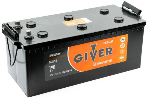 Аккумулятор 6СТ-190 Hybrid (Giver) (GH190R) росс. конус