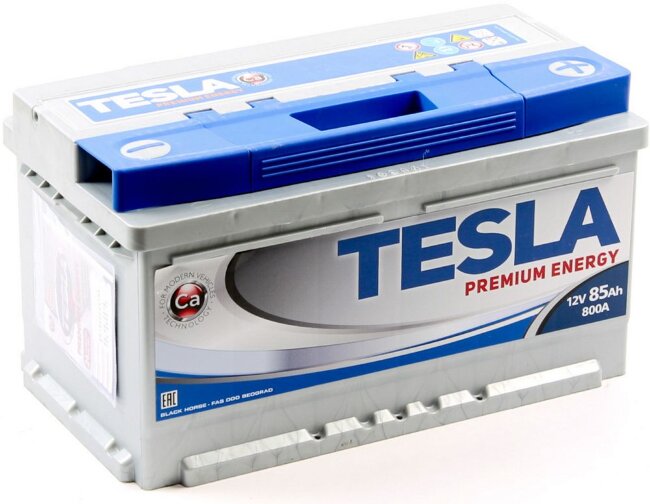 Аккумулятор 6СТ-85.0 (Tesla) низкий