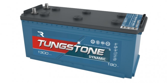 Аккумулятор 6СТ-190 Dynamic (Tungstone) евро конус