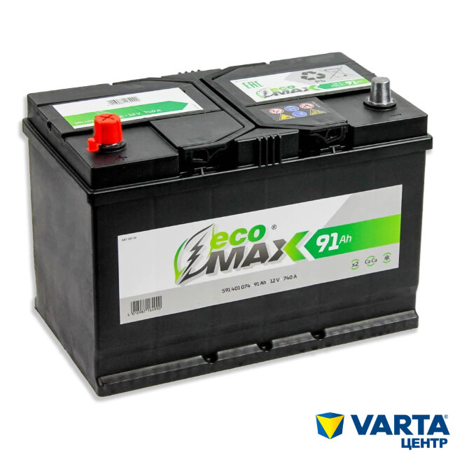 Аккумулятор 6СТ-91.1 95D31R (EcoMax) Asia