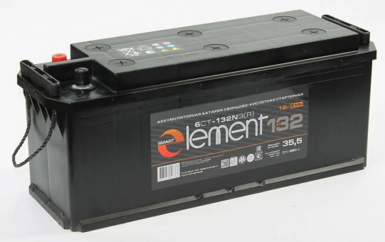 Аккумулятор 6СТ-132 (Smart Element) евро конус