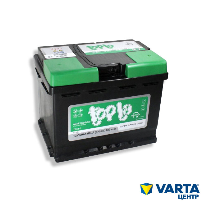 Аккумулятор 6СТ-60.0 AGM Stop&Go (Topla) Аккумулятор 6СТ-60.0 AGM Stop&Go (Topla)