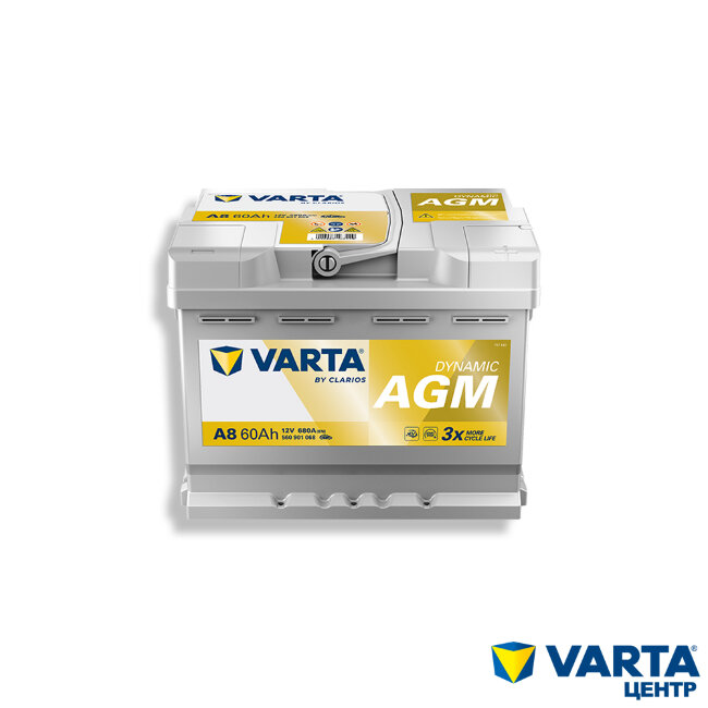 Аккумулятор 6СТ-60.0 Silver Dynamic AGM D52 (Varta)