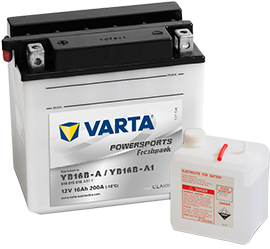 Аккумулятор. 6СТ-16.1 Powersports Freshpack YB16B-A (Varta)