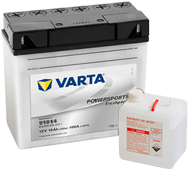 Аккумулятор 6СТ-18.0 Powersports Freshpack 51814 (Varta)