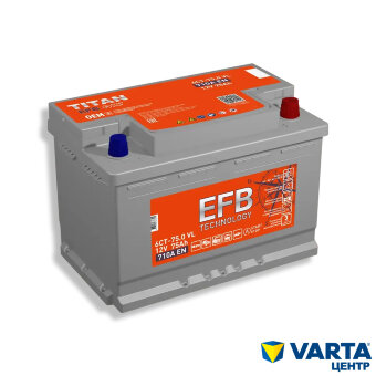 Аккумулятор 6СТ-75.0 EFB (TUBOR)