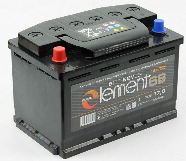 Аккумулятор 6СТ-66.1 (Smart Element)