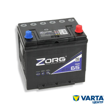 Аккумулятор 6СТ-65.0 (D23L) (Zorg) Asia бортик