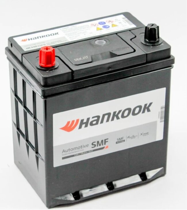 Аккумулятор 6СТ-40.1 44B19R SMF (Hankook) Asia тонк. кл. бортик
