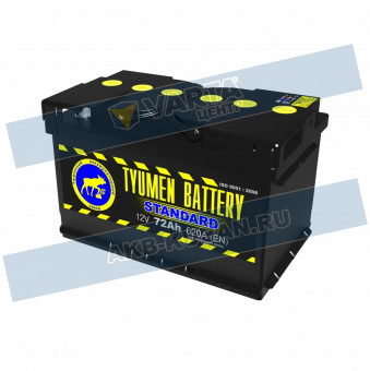 Аккумулятор 6СТ-72.0 Standard (Tyumen Battery) низкий