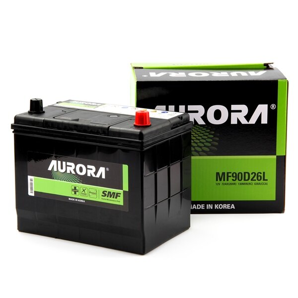 Аккумулятор 6СТ-72.0 90D26L SMF (AURORA) Asia бортик