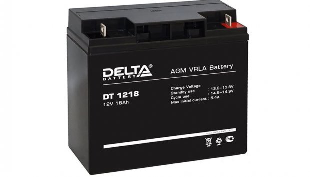 Аккумулятор. 12V-18Ah DT 1218 (Delta)
