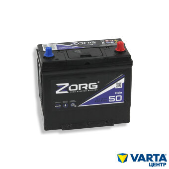 Аккумулятор 6СТ-50.0 55B24L (Zorg) Asia тонк. кл.
