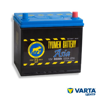 Аккумулятор 6СТ-60.0 (75D23L) Asia (Tyumen Battery) Аккумулятор 6СТ-60.0 (75D23L) Asia (Tyumen Battery)