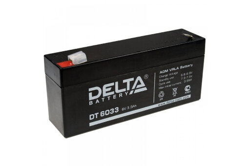 Аккумулятор 6V-3,3Ah DT 6033 (Delta)